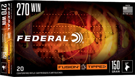 Federal .270 Winchester Fusion Tipped Polymer Tip 150 Grain 20/Box