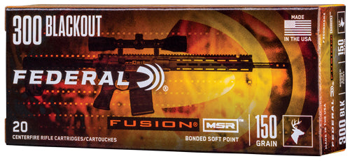 Federal .300 AAC Blackout Fusion MSR Bonded Soft Point 150 Grain 20/Box