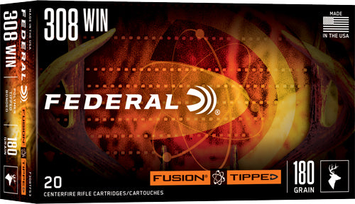 Federal .308 Win / 7.62x51mm Fusion Tipped Polymer Tip 180 Grain 20/Box