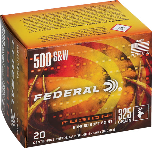 Federal .500 S&W Mag Fusion Bonded Soft Point 325 Grain 20/Box