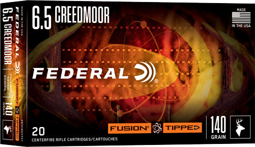 Federal 6.5mm Creedmoor Fusion Tipped Polymer Tip 140 Grain 20/Box