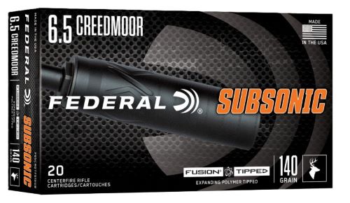 FEDERAL FUSION 6.5 CM 140GR SUBSONIC FUSION 20RD 10BX/CS