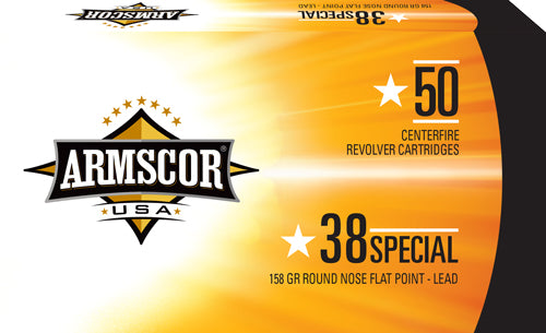 Armscor .38 Special USA Competition Lead Round Nose Flat Point 158 Grain 50/Box [Item 874]