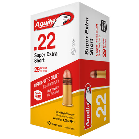Aguila .22 Short Super Extra Hi-Velocity Copper Plated Solid Point 29 Grain 1000/Box