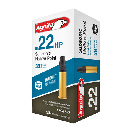 Aguila .22 Long Rifle Subsonic Hollow Point 38 Grain 1000/Box
