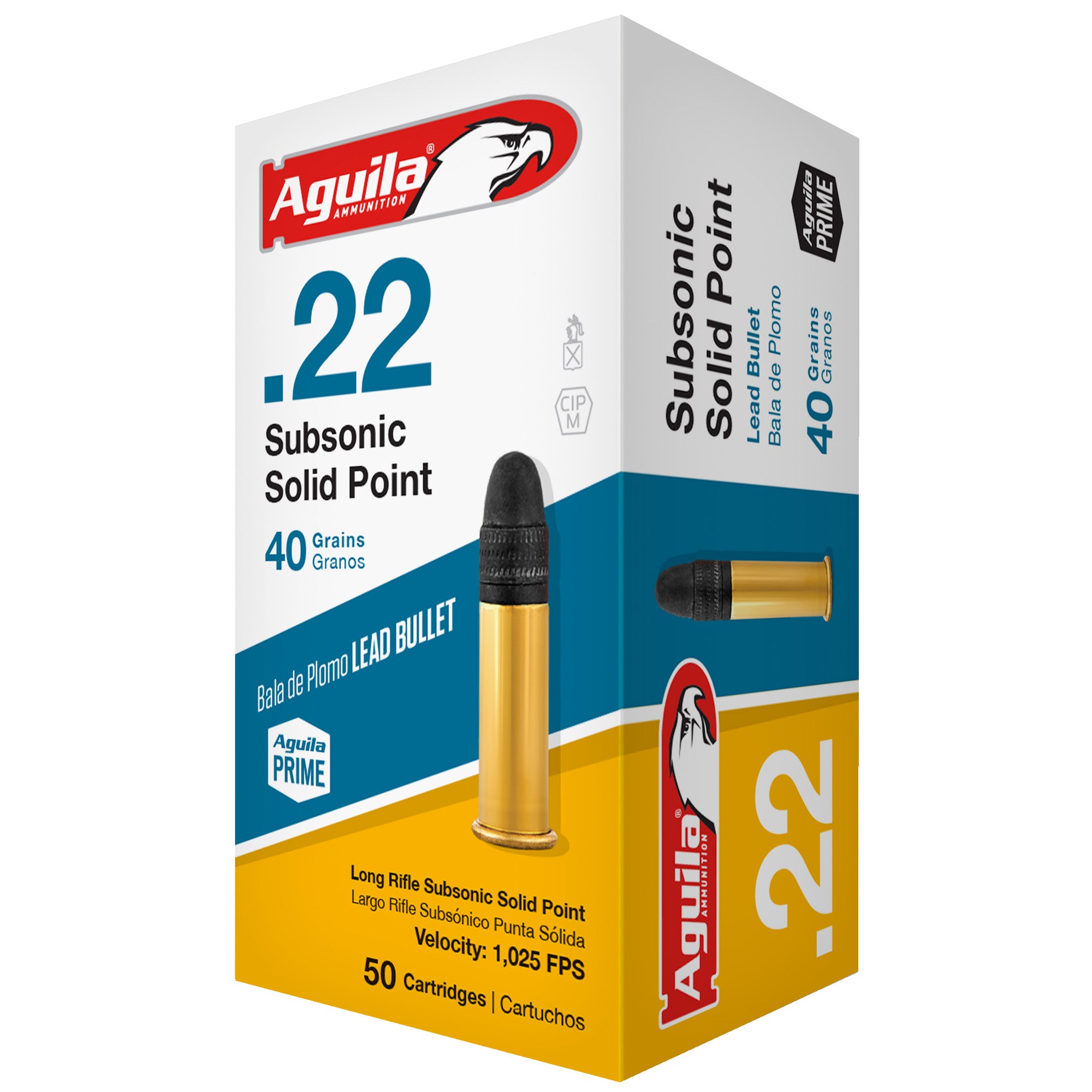 Aguila .22 Long Rifle Subsonic Lead Solid Point 40 Grain 1000/Box