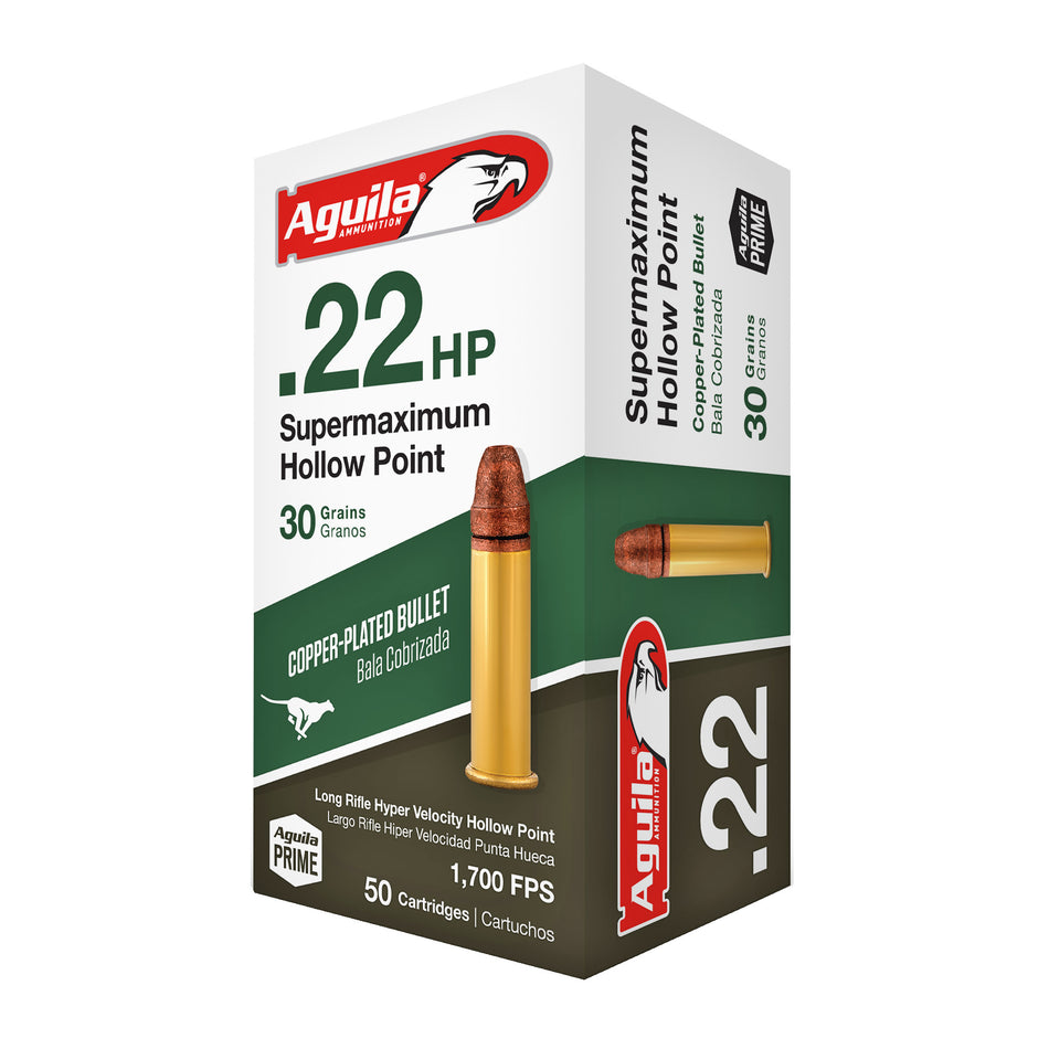 Aguila .22 Long Rifle Supermaximum Lead Hollow Point 30 Grain 1000/Box