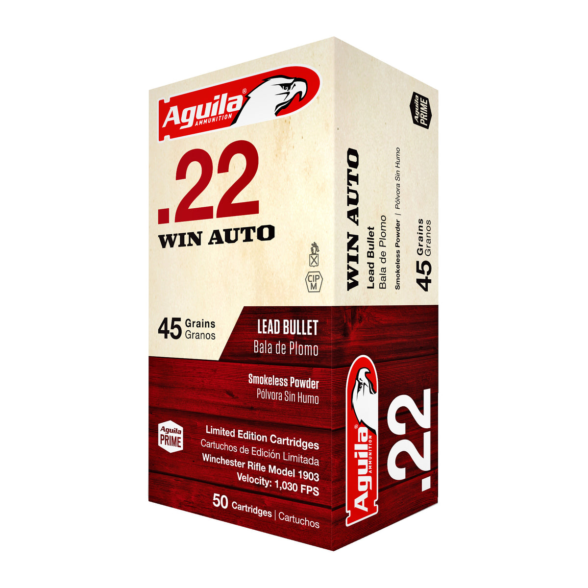 Aguila .22 Win Auto Target & Range Lead Round Nose 45 Grain 50/Box