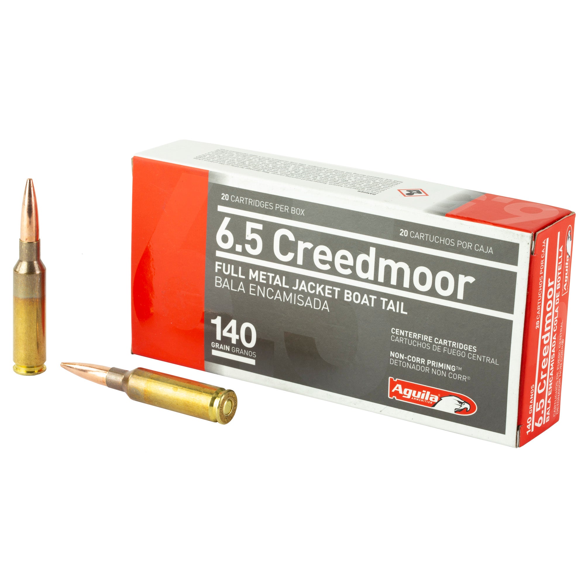 Aguila 6.5 Creedmoor FMJBT 140gr Target Ammunition

