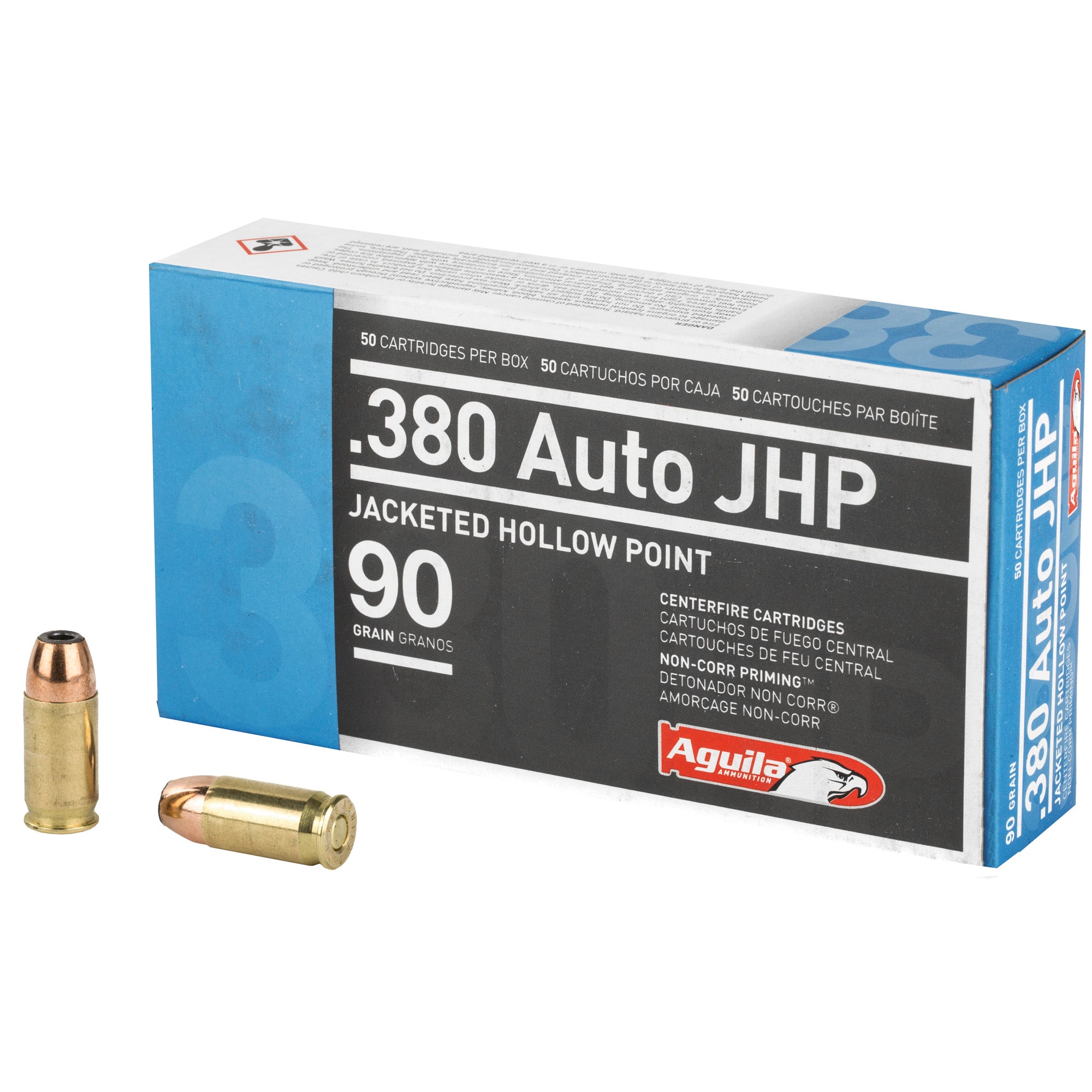 Aguila .380 ACP/Auto  Jacketed Hollow Point 90 Grain 50/Box [Item 3715]