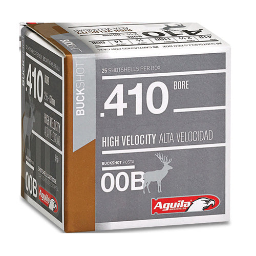 Aguila .410 Bore Sub-Gauge High Velocity 4 Pellets 00 Buck 1/2 oz 2.5 in 25/Box