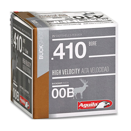 Aguila .410 Bore Sub-Gauge High Velocity 4 Pellets 00 Buck 1/2 oz 2.5 in 25/Box