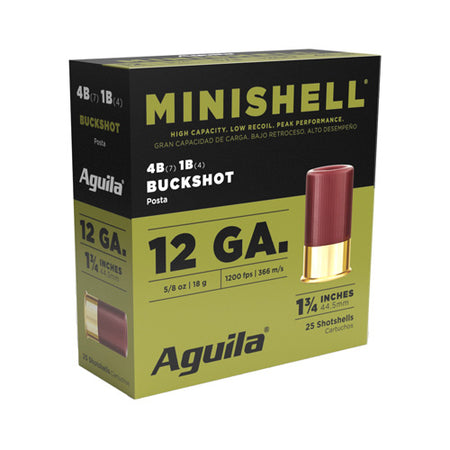 Aguila 12 Gauge Minishell #1 Buck / 4 Buck 5/8 oz 1.75 in 25/Box
