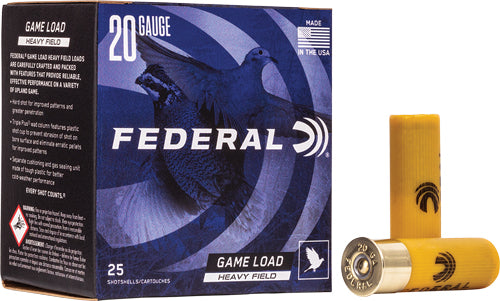 Federal 20 Gauge Game-Shok Game Load Upland Heavy Field #6 1 oz 2.75 in 25/Box [Item 7191]