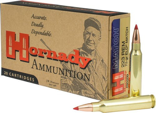 Hornady .223 Remington ELD Match Extremely Low Drag-Match 73 Grain 20/Box