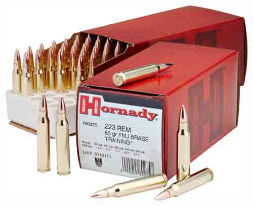 Hornady .223 Remington Custom Full Metal Jacket Boat Tail 55 Grain 50/Box
