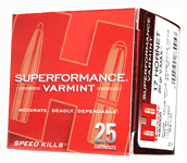 Hornady .17 Hornet Superformance Varmint Hornady V-Max 20 Grain 25/Box