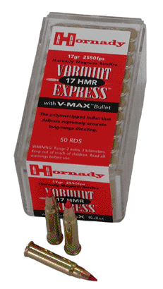 Hornady Varmint Express Rimfire Ammo 17 HMR 17 gr. V-Max 50 Per Box  - 500/Case