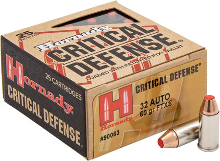 Hornady .32 ACP Critical Defense Hornady Flex Tip eXpanding 60 Grain 25/Box
