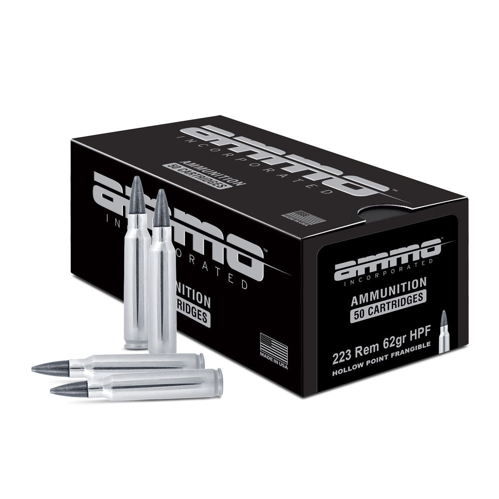 Ammo Inc .223 Remington Shield Hollow Point Frangible 62 Grain 50/Box