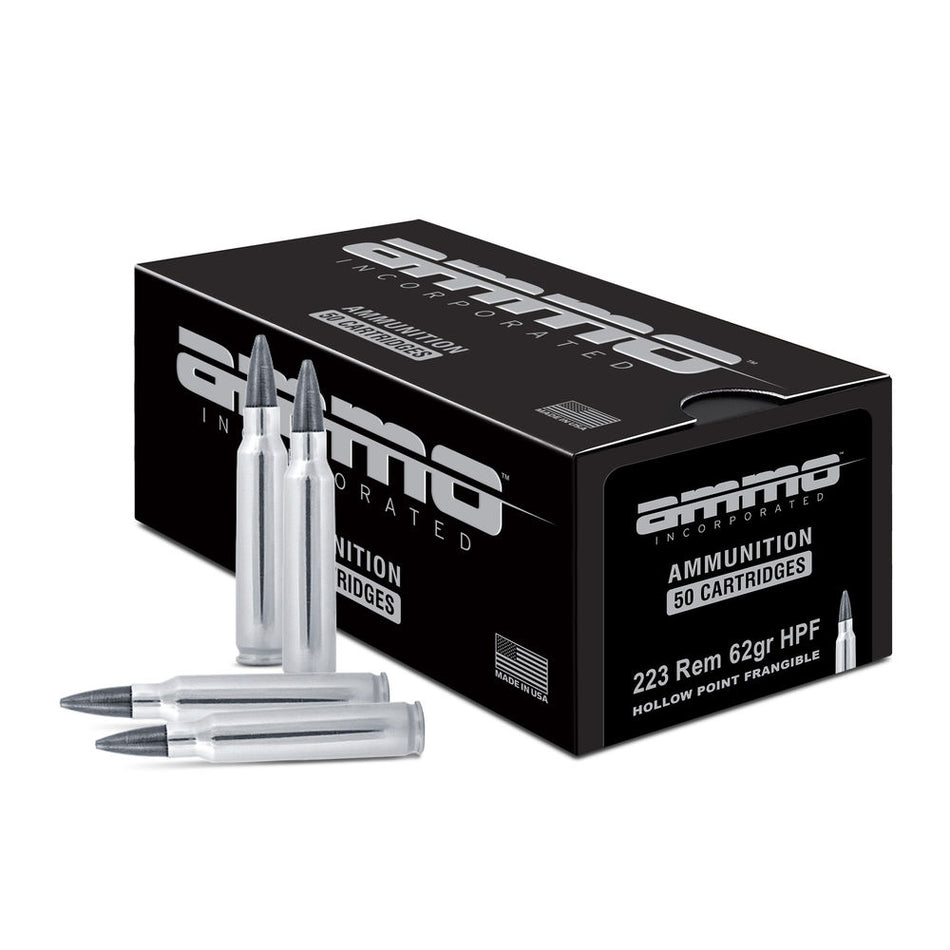 Ammo Inc .223 Remington Shield Hollow Point Frangible 62 Grain 50/Box