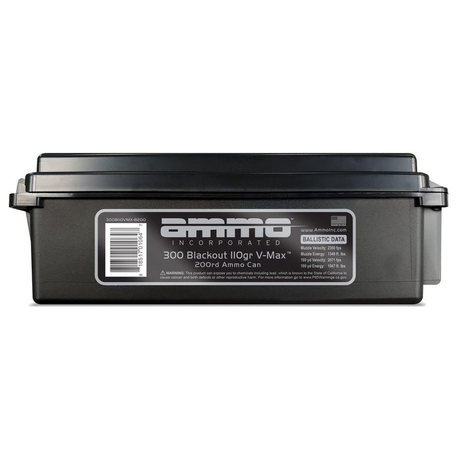 Ammo Inc .300 AAC Blackout Signature Hornady V-Max 110 Grain 200/Box [Item 10829]