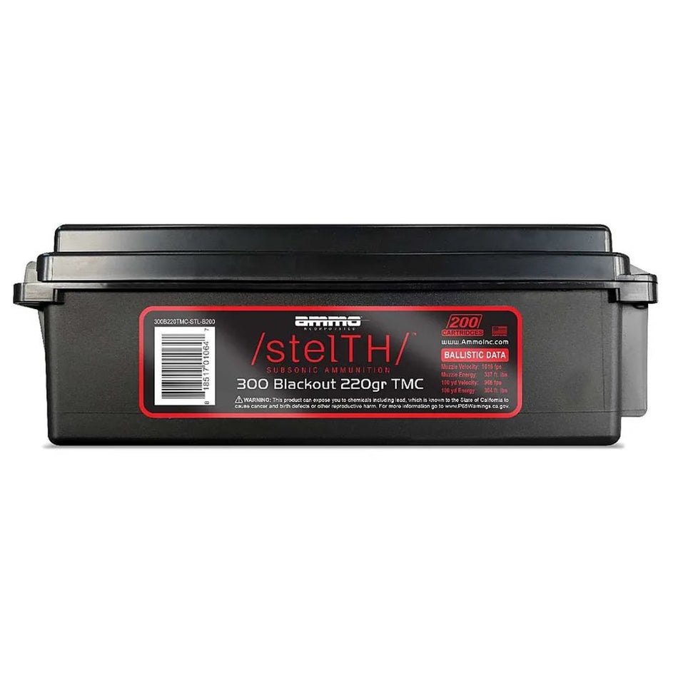 Ammo Inc .300 AAC Blackout StelTH Subsonic Total Metal Jacket 220 Grain 200/Box