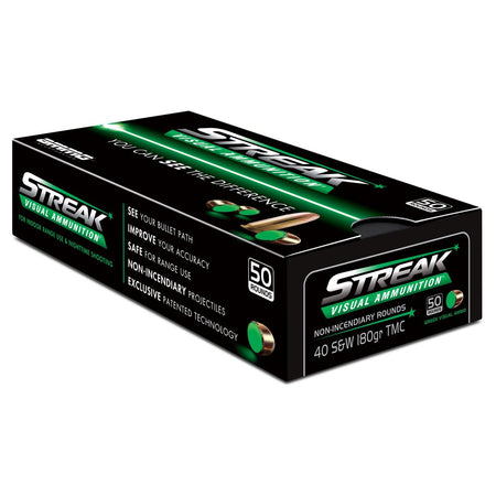 Ammo Inc .40 S&W Streak Visual GREEN Total Metal Case 180 Grain 50/Box
