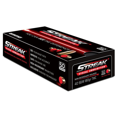 Ammo Inc .40 S&W Streak Visual RED Total Metal Case 180 Grain 50/Box