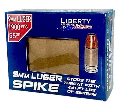LIBERTY SPIKE 9MM 55GR COPPR HP 20RD 50BX/CS