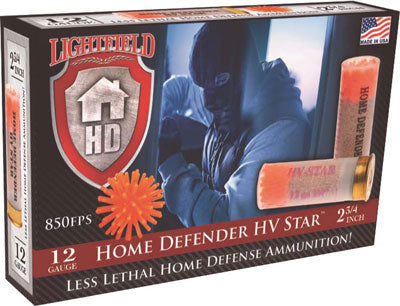 Lightfield 12 Gauge Home Defender Less Lethal HV Star Flexible Less Lethal 3/16 oz 2.75 in 5/Box