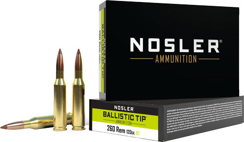 Nosler .260 Remington  Spitzer Ballistic Tip 120 Grain 20/Box