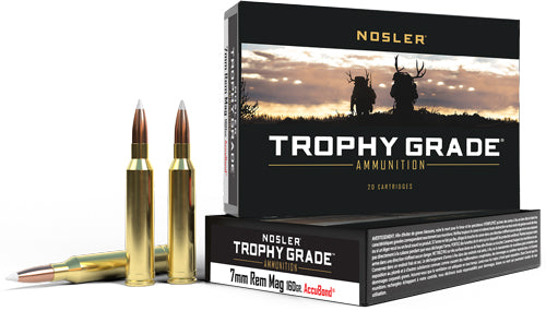 Nosler 7mm Remington Mag Trophy Grade Nosler AccuBond 160 Grain 20/Box