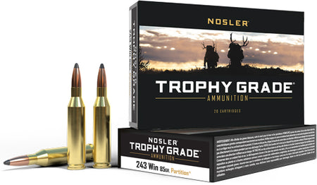 Nosler .243 Winchester Trophy Grade Nosler Spitzer Partition 85 Grain 20/Box