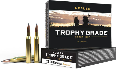Nosler .25-06 Remington Trophy Grade Nosler Spitzer Partition 100 Grain 20/Box