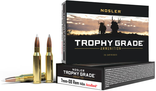 Nosler 7mm-08 Remington Trophy Grade Nosler AccuBond 140 Grain 20/Box