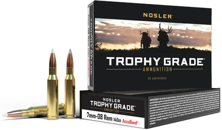 Nosler 7mm-08 Remington Trophy Grade Nosler AccuBond 140 Grain 20/Box