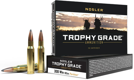 Nosler .308 Win / 7.62x51mm Trophy Grade Nosler Spitzer Partition 165 Grain 20/Box
