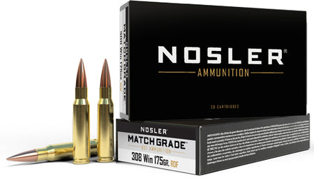 Nosler .308 Win / 7.62x51mm Match Grade RDF Hollow Point Boat Tail 175 Grain 20/Box
