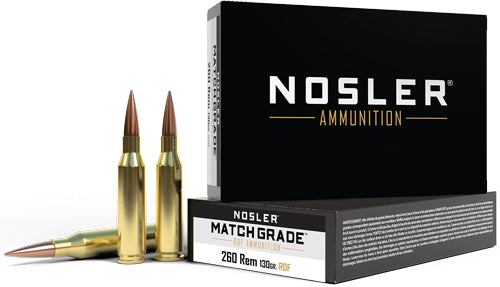Nosler .260 Remington Match Grade RDF Hollow Point Boat Tail 130 Grain 20/Box