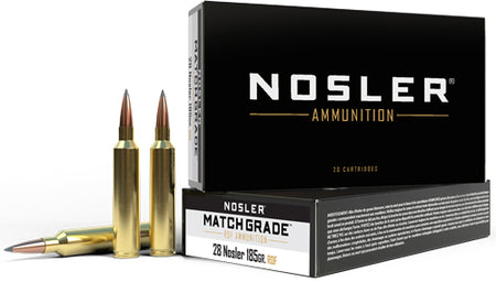 Nosler .28 Nosler Match Grade RDF Hollow Point Boat Tail 185 Grain 20/Box