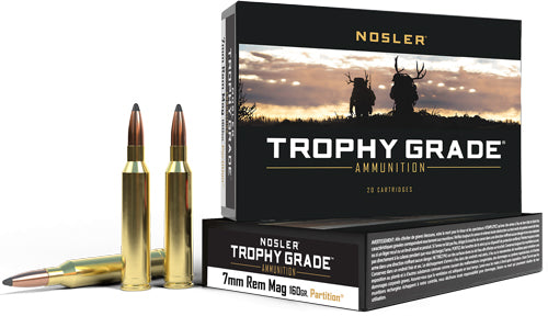 Nosler 7mm Remington Mag Trophy Grade Partition Polymer Tip 160 Grain 20/Box