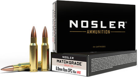 Nosler 6.8 Remington SPC Custom Competition Match Grade Jacketed Hollow Point 115 Grain 20/Box