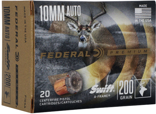 Federal 10mm Auto Swift Premium Swift A Frame 200 Grain 20/Box