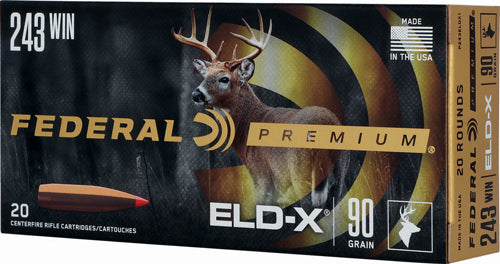 Federal .243 Winchester Premium ELD-X Extremely Low Drag-eXpanding 90 Grain 20/Box