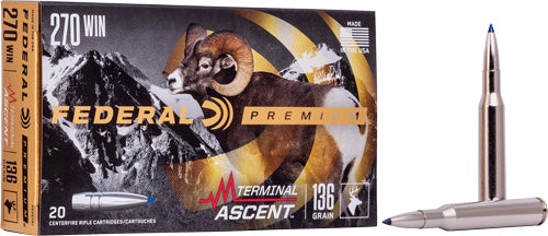 Federal .270 Winchester Premium Terminal Ascent 136 Grain 20/Box