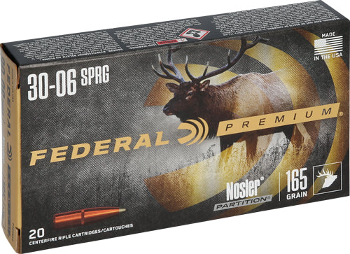 Federal .30-06 Springfield Premium Nosler Partition 165 Grain 20/Box