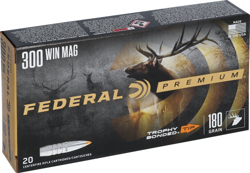 Federal .300 Winchester Mag Premium Bonded Hollow Point Trophy Bonded Tip 180 Grain 20/Box