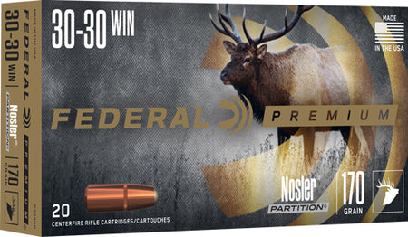 Federal .30-30 Winchester Premium Nosler Partition 170 Grain 20/Box