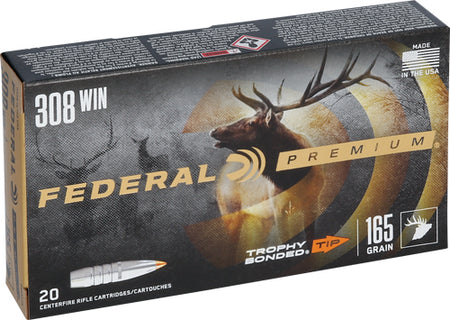 Federal .308 Win / 7.62x51mm Premium Trophy Bonded Tip 165 Grain 20/Box